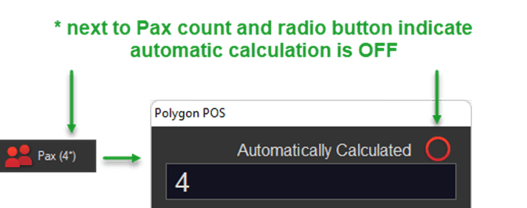 automatically calculated pax