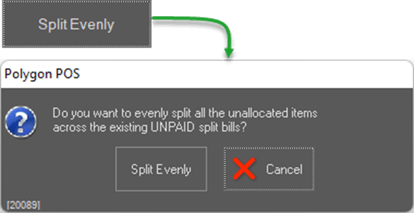 split evenly