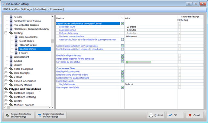 pos location settings