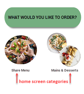 home screen categories