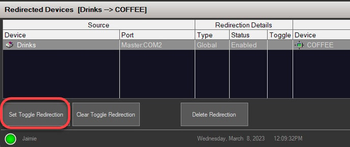 set toggle redirection