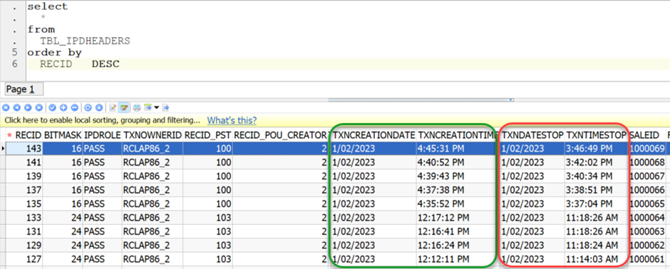 transactions - wait times