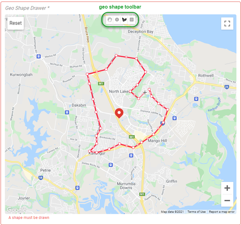 geo shape toolbar