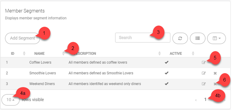 navigating segments list