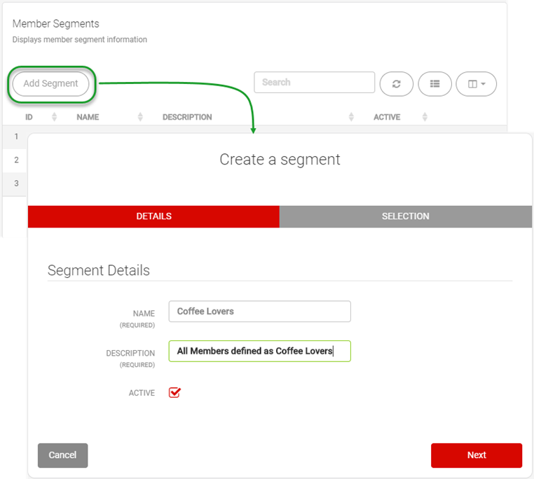 create segment