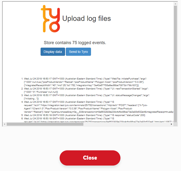 upload log files