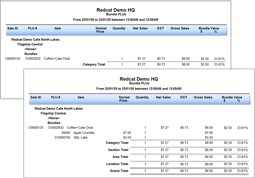 bundle plus report