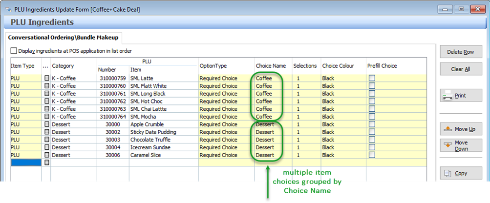 define bundle ingredients