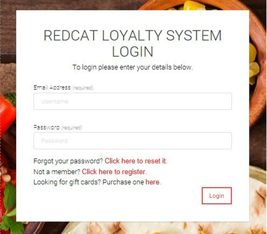 redcat loyalty system login