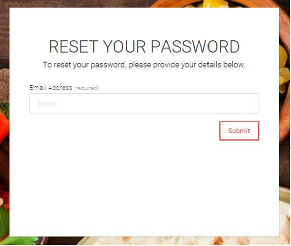 reset password