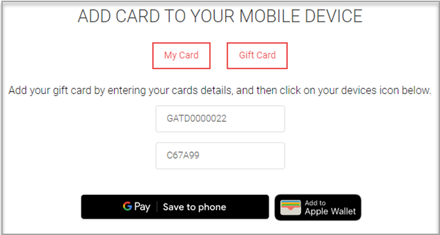 add card mobile