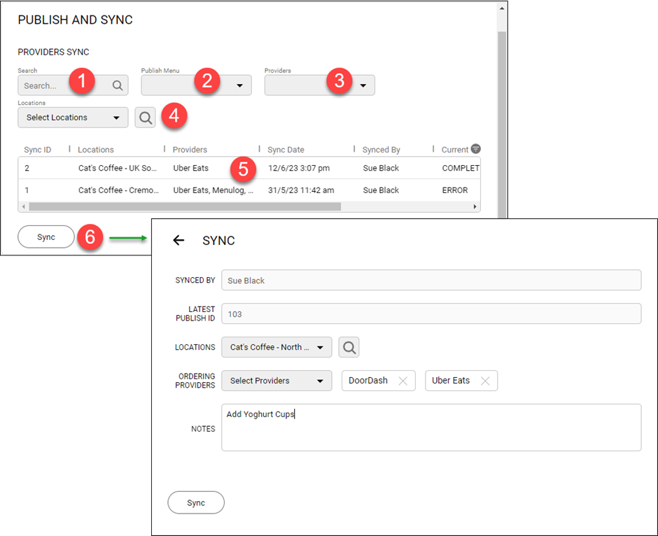 publish and sync, sync