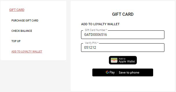 add gift card to loyalty wallet