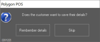 customer - save details