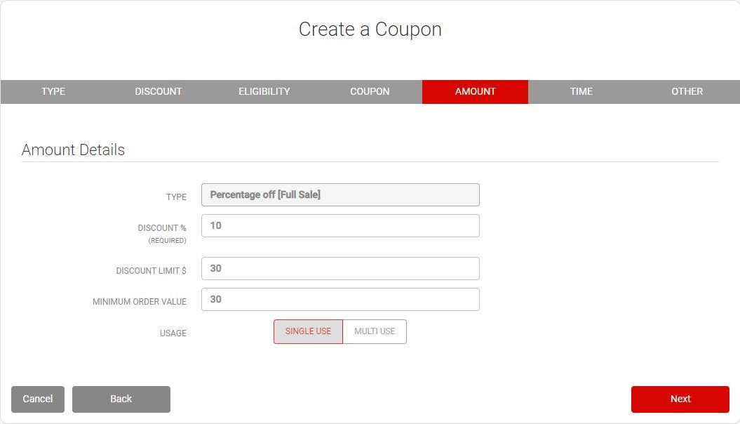 Create a coupon 4