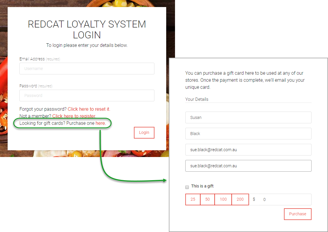 redcat loyalty system login